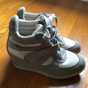 Xhilaration Shoes - Olive and cream sneaker booties Xhilaration Shoes - Olive and cream sneaker booties
